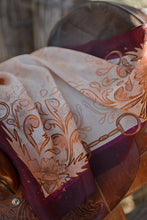 Load image into Gallery viewer, Show Day D Ring Snaffle Bit Wild Rag Scarf in Vintage Plum