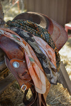 Load image into Gallery viewer, Western Harvest in Dusty Rose Silk Cowgirl Wild Rag Scarf