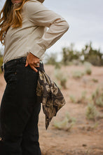 Load image into Gallery viewer, Western Saddle in Arena Brown Silk Scarf Wild Rag