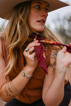 Load image into Gallery viewer, Show Day D Ring Snaffle Bit Wild Rag Scarf in Vintage Plum