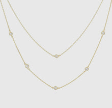 Load image into Gallery viewer, The Double Layer Rhinestone Cowgirl Necklace {GOLD + SILVER}