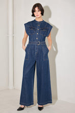 Load image into Gallery viewer, TRUE BLUE LOVE DENIM JUMPSUIT