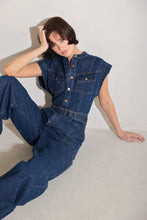 Load image into Gallery viewer, TRUE BLUE LOVE DENIM JUMPSUIT