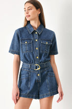 Load image into Gallery viewer, PLAY MODE DENIM ROMPER