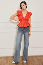 Load image into Gallery viewer, SCARLET COUNTRY GIRL WOVEN TOP