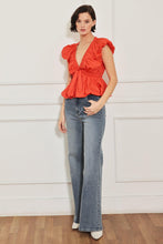 Load image into Gallery viewer, SCARLET COUNTRY GIRL WOVEN TOP