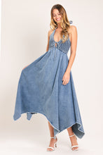 Load image into Gallery viewer, SWEET EMBRACE DENIM MIDI DRESS