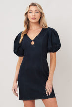 Load image into Gallery viewer, MIDNIGHT FEMME WOVEN MINI DRESS