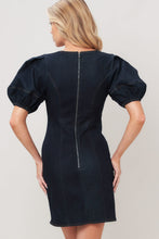Load image into Gallery viewer, MIDNIGHT FEMME WOVEN MINI DRESS