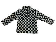 Load image into Gallery viewer, Black checkered print Sherpa