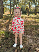 Load image into Gallery viewer, Christmas leopard Ribbed Hooded romper