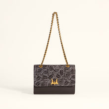 Load image into Gallery viewer, Loyal West Savi Small Embossed &amp; Grained Leather Bag - Charcoal