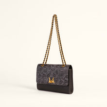 Load image into Gallery viewer, Loyal West Savi Small Embossed &amp; Grained Leather Bag - Charcoal