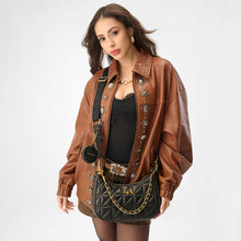 Load image into Gallery viewer, Loyal West JOE QUILTED NAPPA LEATHER BAG-BLACK