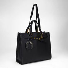Load image into Gallery viewer, Loyal West STANDARD MEDIUM TOTE BAG IN CALFSKIN - BLACK