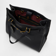 Load image into Gallery viewer, Loyal West STANDARD MEDIUM TOTE BAG IN CALFSKIN - BLACK