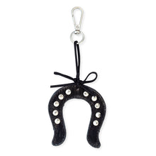 Load image into Gallery viewer, Lucky Horseshoe Bag Charm Black