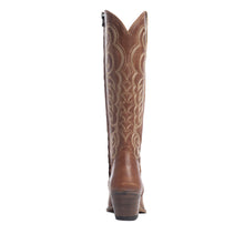 Load image into Gallery viewer, Myra Nalejandra Mocha Brown Leather Boots for Women - Embroidered Tall Western Heels with Pointed Toe for Festive Country Style
