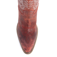 Load image into Gallery viewer, Myra Nalejandra Leather Boots for Women – Western Swirl Stitching, Low Block Heel for Country Style and Everyday Comfort