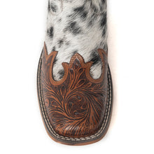 Load image into Gallery viewer, Mesa Cloud Handtooled Leather Boots in Black &amp; White