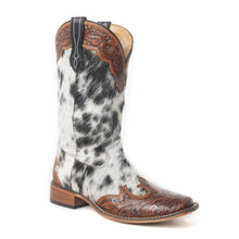 Load image into Gallery viewer, Mesa Cloud Handtooled Leather Boots in Black &amp; White