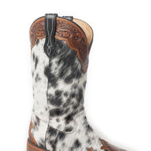 Load image into Gallery viewer, Mesa Cloud Handtooled Leather Boots in Black &amp; White
