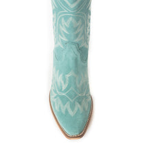 Load image into Gallery viewer, Midnight Trail Embroidered Leather Boots in Shadow Green