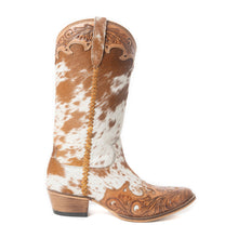 Load image into Gallery viewer, Dakota Dust Handtooled Boots in Tan &amp; White