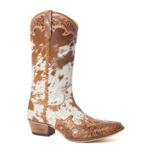Load image into Gallery viewer, Dakota Dust Handtooled Boots in Tan &amp; White