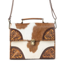 Load image into Gallery viewer, Dakota Dusk Handtooled Bag in Saddle Dust &amp; Moonlight