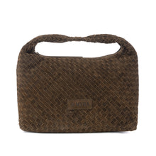 Load image into Gallery viewer, Myra Saddle Weave Genuine Suede Leather Bag in Bridle Bronze