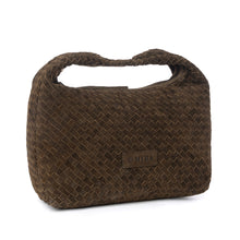 Load image into Gallery viewer, Myra Saddle Weave Genuine Suede Leather Bag in Bridle Bronze