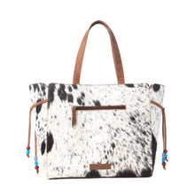 Load image into Gallery viewer, Myra Yellowstone Winter Prairie Handtooled Bag in Ivory Toffee