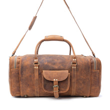 Load image into Gallery viewer, Myra Redmont Leather Traveller Bag in Amber Brown