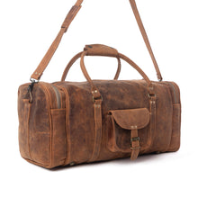 Load image into Gallery viewer, Myra Redmont Leather Traveller Bag in Amber Brown