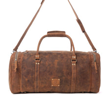 Load image into Gallery viewer, Myra Redmont Leather Traveller Bag in Amber Brown