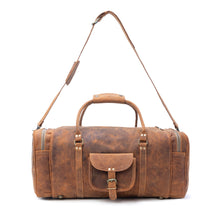 Load image into Gallery viewer, Myra Redmont Leather Traveller Bag in Amber Brown