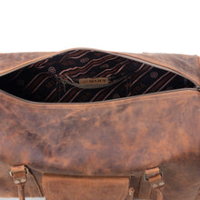 Load image into Gallery viewer, Myra Redmont Leather Traveller Bag in Amber Brown