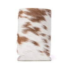 Load image into Gallery viewer, Myra Birch Valley Hairon Leather Beer Can Holder in Toffee Cream