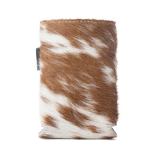 Load image into Gallery viewer, Myra Birch Valley Hairon Leather Beer Can Holder in Toffee Cream