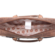 Load image into Gallery viewer, Myra Ironpeak Hairon Leather Laptop Bag in Coal Snow