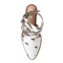 Load image into Gallery viewer, Myra Beth Jane Hairon Leather Boots - Handtooled Ankle Strap Brunch Boots for Bold Cowgirl Vibes