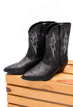 Load image into Gallery viewer, Bowie Metallic Boot in Black