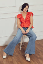 Load image into Gallery viewer, SCARLET COUNTRY GIRL WOVEN TOP