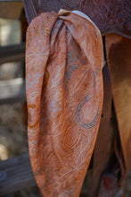 Load image into Gallery viewer, Western Harvest in Dusty Rose Silk Cowgirl Wild Rag Scarf