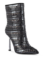 Load image into Gallery viewer, Extravagance Mirror Embellished Stiletto Boots