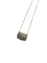Load image into Gallery viewer, Belt Buckle Initial Necklace