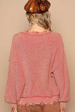 Load image into Gallery viewer, POL Distressed Washed Drop Shoulder Sweater