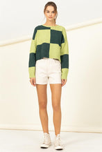 Load image into Gallery viewer, CLUB LONG SLEEVE COLOR-BLOCK SWEATER