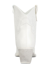 Aries Ankle Length Block Heel Cowboy Boots